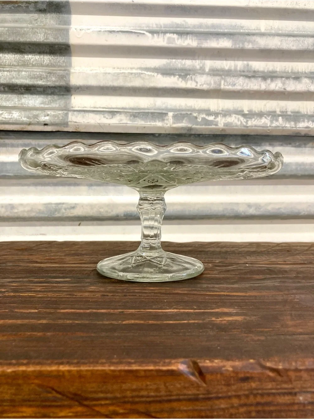 Vintage clear pressed
